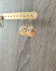 18K Gold Plated Seashell Earrings with Crystals