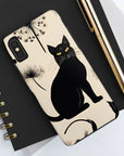 Tough iPhone Case - Black Cats and Dandelions