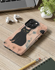 Tough iPhone Case - Black Cats and Dandelions