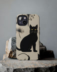 Tough iPhone Case - Black Cats and Dandelions