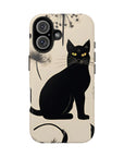 Tough iPhone Case - Black Cats and Dandelions