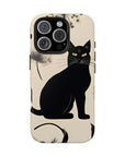 Tough iPhone Case - Black Cats and Dandelions