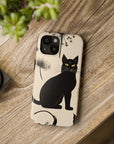 Tough iPhone Case - Black Cats and Dandelions