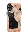 Tough iPhone Case - Black Cats and Dandelions