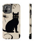 Tough iPhone Case - Black Cats and Dandelions