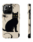 Tough iPhone Case - Black Cats and Dandelions