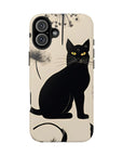 Tough iPhone Case - Black Cats and Dandelions