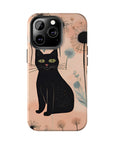 Tough iPhone Case - Black Cats and Dandelions