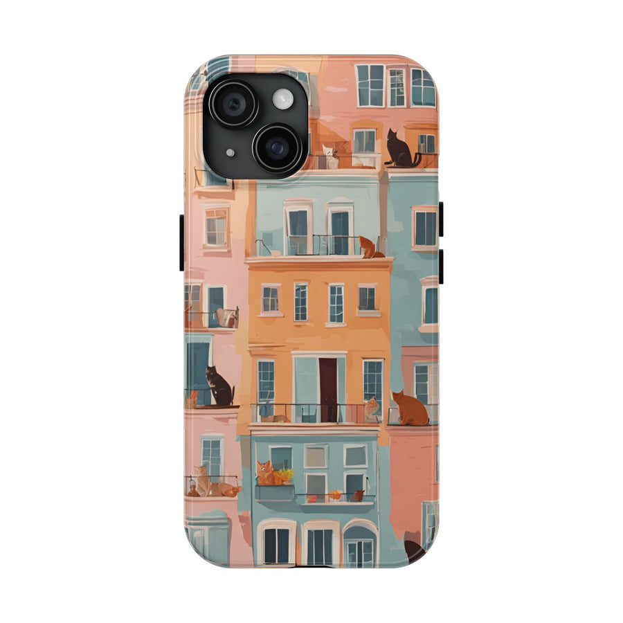 Tough iPhone Case - The Balcony Cat Chronicles