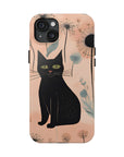 Tough iPhone Case - Black Cats and Dandelions