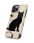 Tough iPhone Case - Black Cats and Dandelions