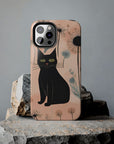 Tough iPhone Case - Black Cats and Dandelions