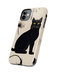 Tough iPhone Case - Black Cats and Dandelions