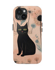 Tough iPhone Case - Black Cats and Dandelions