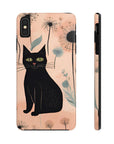 Tough iPhone Case - Black Cats and Dandelions