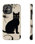 Tough iPhone Case - Black Cats and Dandelions