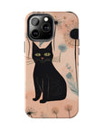 Tough iPhone Case - Black Cats and Dandelions