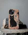 Tough iPhone Case - Black Cats and Dandelions