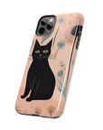 Tough iPhone Case - Black Cats and Dandelions