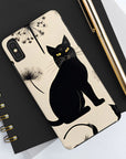 Tough iPhone Case - Black Cats and Dandelions