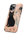 Tough iPhone Case - Black Cats and Dandelions