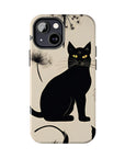 Tough iPhone Case - Black Cats and Dandelions