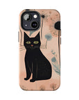 Tough iPhone Case - Black Cats and Dandelions