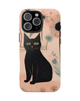 Tough iPhone Case - Black Cats and Dandelions