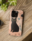 Tough iPhone Case - Black Cats and Dandelions