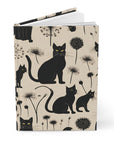 Deluxe Hardcover Journal - Black Cats and Dandelions