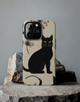 Tough iPhone Case - Black Cats and Dandelions