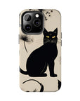 Tough iPhone Case - Black Cats and Dandelions