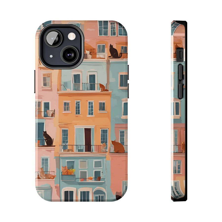 Tough iPhone Case - The Balcony Cat Chronicles