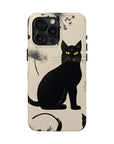 Tough iPhone Case - Black Cats and Dandelions