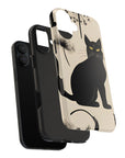 Tough iPhone Case - Black Cats and Dandelions