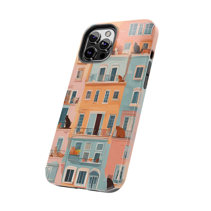 Tough iPhone Case - The Balcony Cat Chronicles