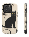 Tough iPhone Case - Black Cats and Dandelions