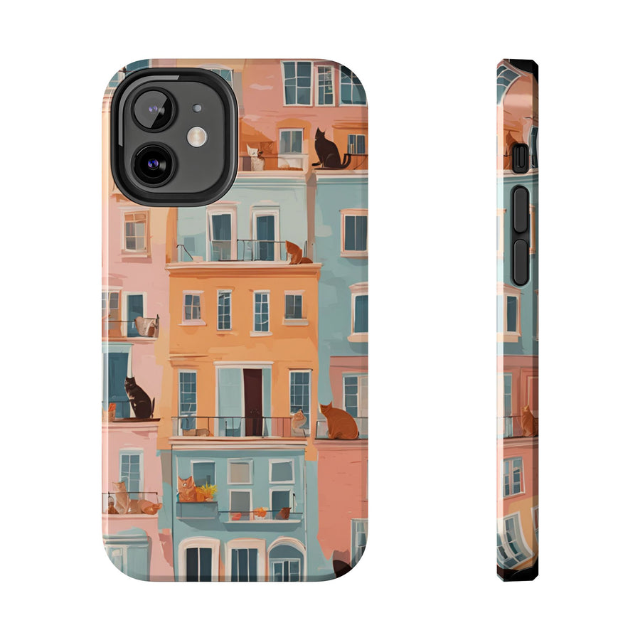 Tough iPhone Case - The Balcony Cat Chronicles