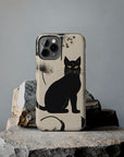 Tough iPhone Case - Black Cats and Dandelions