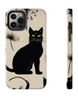 Tough iPhone Case - Black Cats and Dandelions