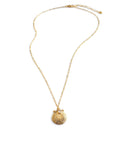 Short 18K Gold Plated Seashell Necklace with Crystal Charm