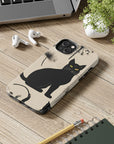 Tough iPhone Case - Black Cats and Dandelions