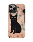 Tough iPhone Case - Black Cats and Dandelions