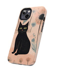 Tough iPhone Case - Black Cats and Dandelions