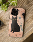 Tough iPhone Case - Black Cats and Dandelions