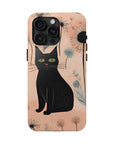 Tough iPhone Case - Black Cats and Dandelions