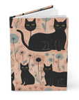 Deluxe Hardcover Journal - Black Cats and Dandelions