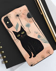 Tough iPhone Case - Black Cats and Dandelions