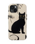 Tough iPhone Case - Black Cats and Dandelions