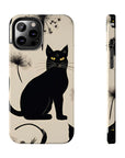 Tough iPhone Case - Black Cats and Dandelions